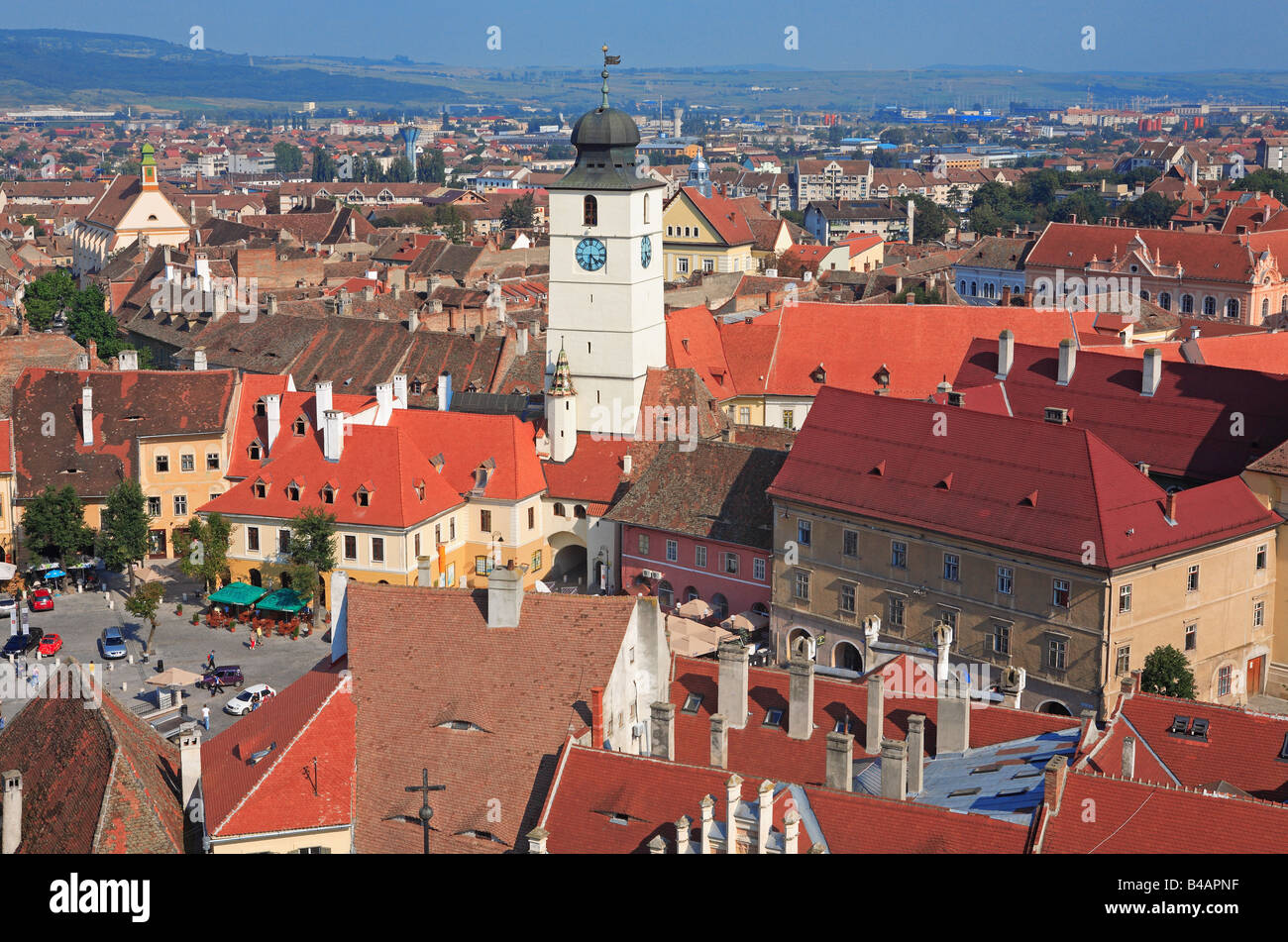 Rumänien, Siebenbürgen, Sibiu, der Ratturm Stockfoto