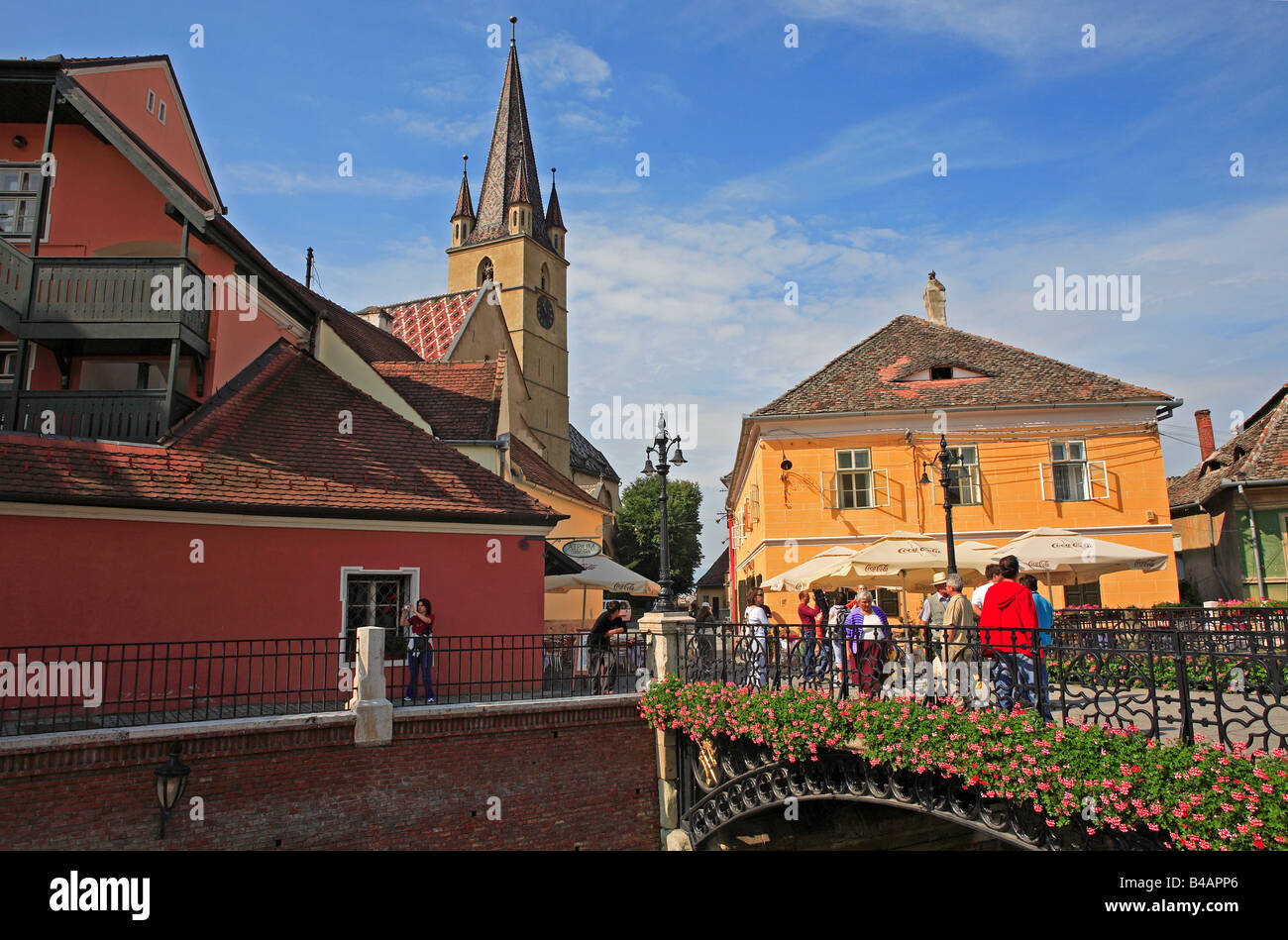 Rumänien, Siebenbürgen, Sibiu, die Lügenbrücke Stockfoto