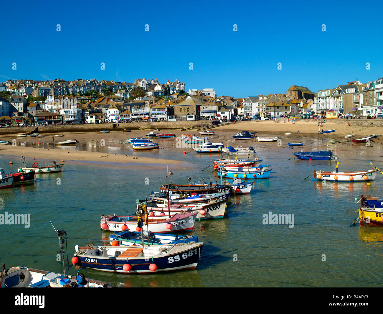 St Ives Fischerei Hafen Cornwall Stockfoto