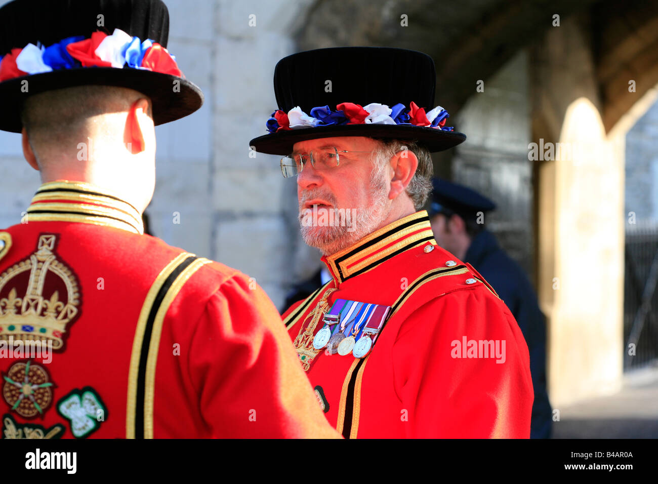 Beefeater zeremoniellen Kleid Tower Of London Stockfoto