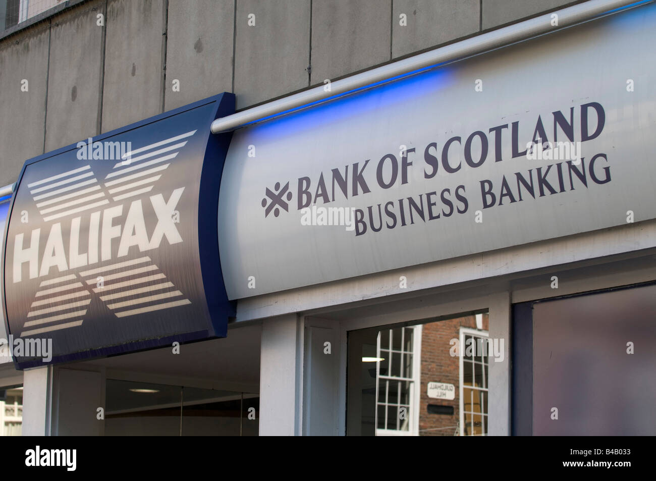 Halifax Bank Zeichen Stockfoto
