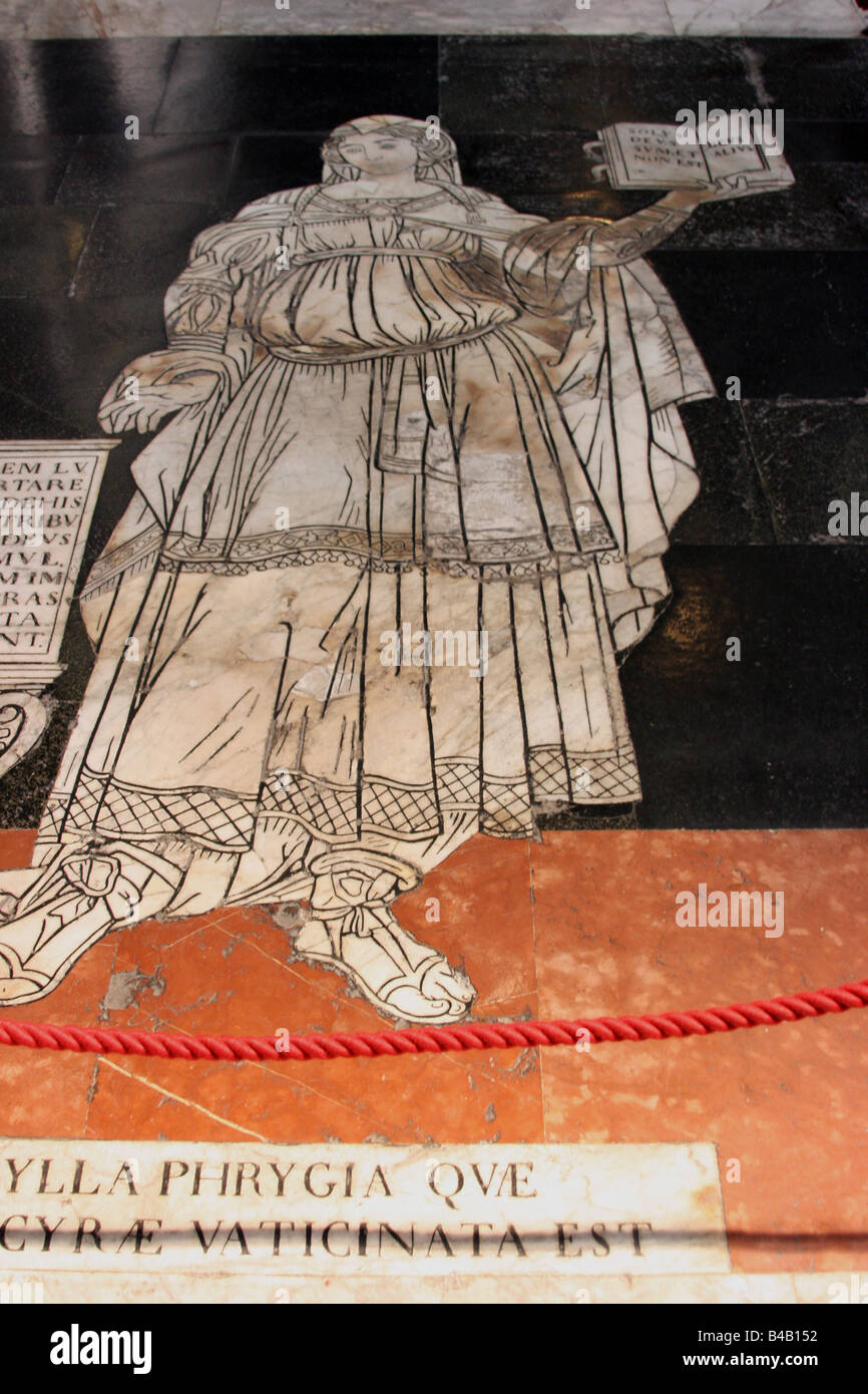 Dom von Siena Mosaik Boden, Toskana, Italien Stockfoto