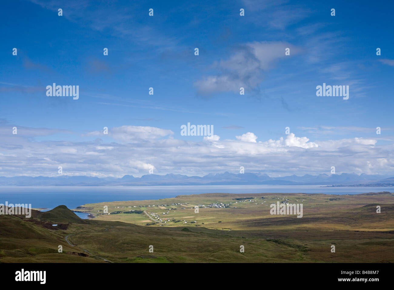 Blick auf die Inseln von Quirang, Isle Of Skye, Schottland Stockfoto