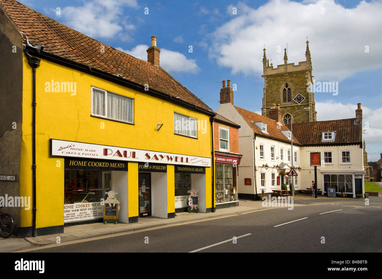 Traditionellen alten Hauptstraße in Alford, Lincolnshire, England Stockfoto