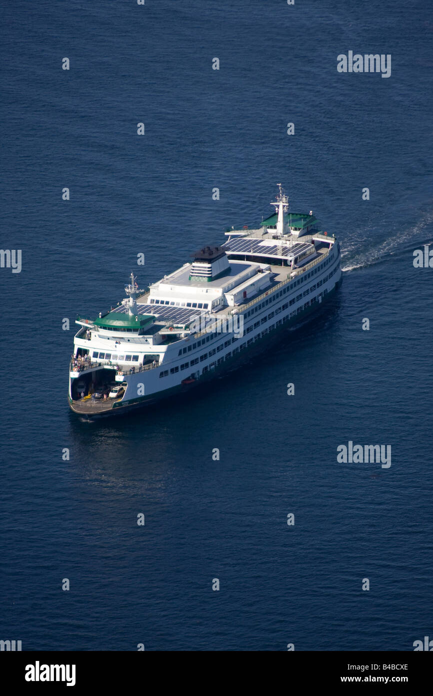 Washington State Ferry in der Nähe von Seattle im Puget Sound Stockfoto