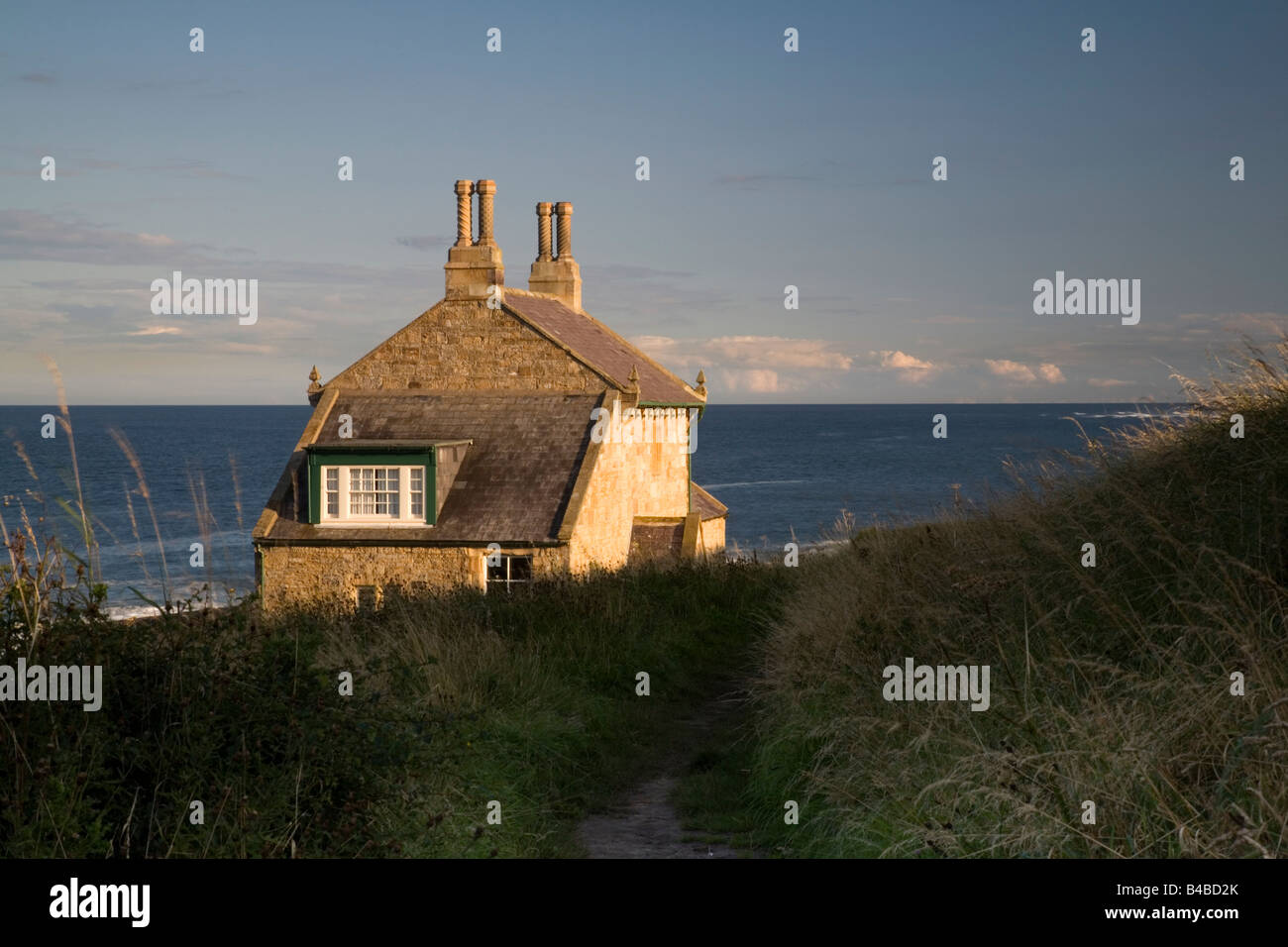 Das Baden Haus Selbstversorger Ferienhaus in der Nähe von Craster in Northumberland Stockfoto