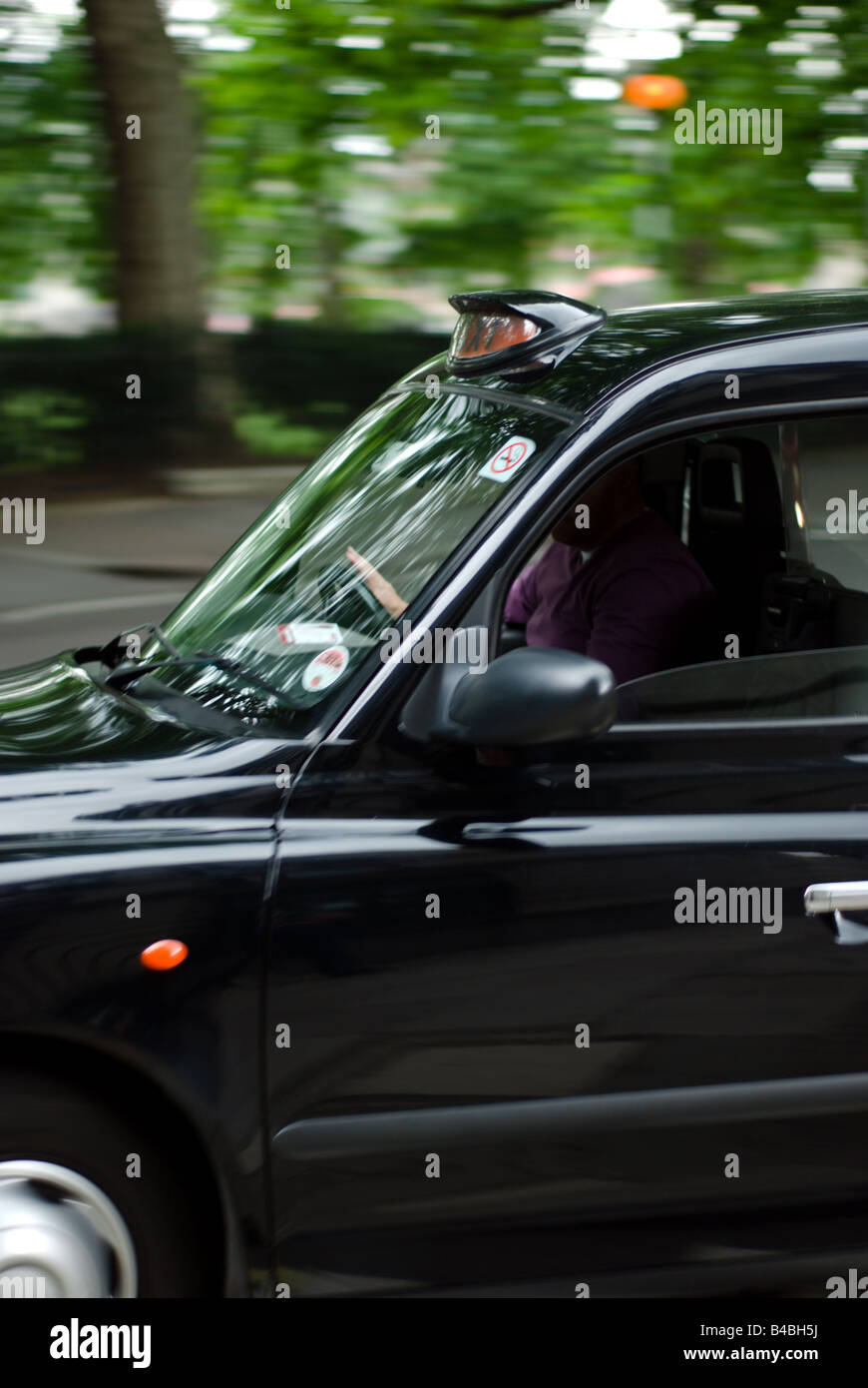 London Taxi bewegen Stockfoto