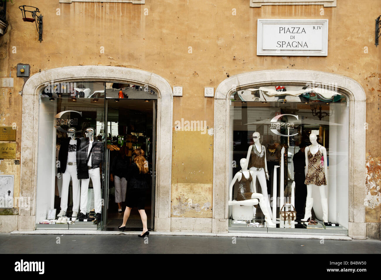 Boutique am Piazza de Spagna Rom Italien Stockfoto