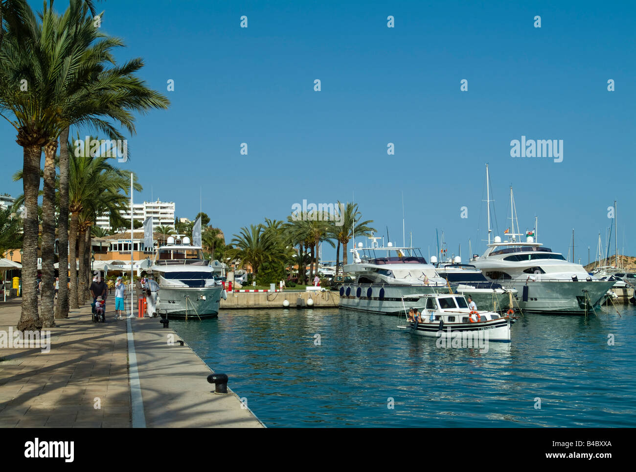 Yachthafen von Portals Nous, Mallorca, Balearen, Spanien Stockfoto