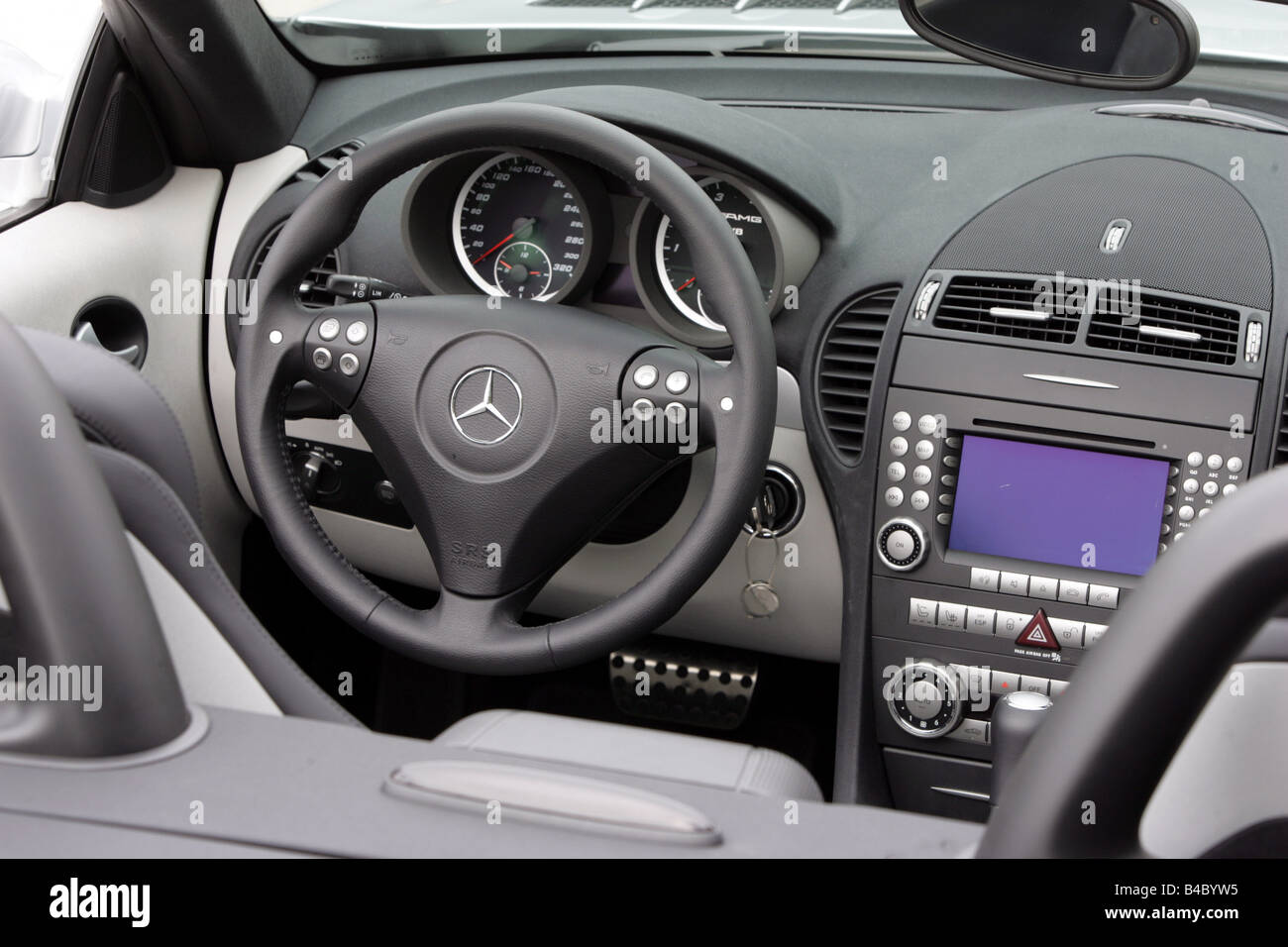 Auto Mercedes Slk 55 Amg Cabrio Baujahr 2004 Silber Open