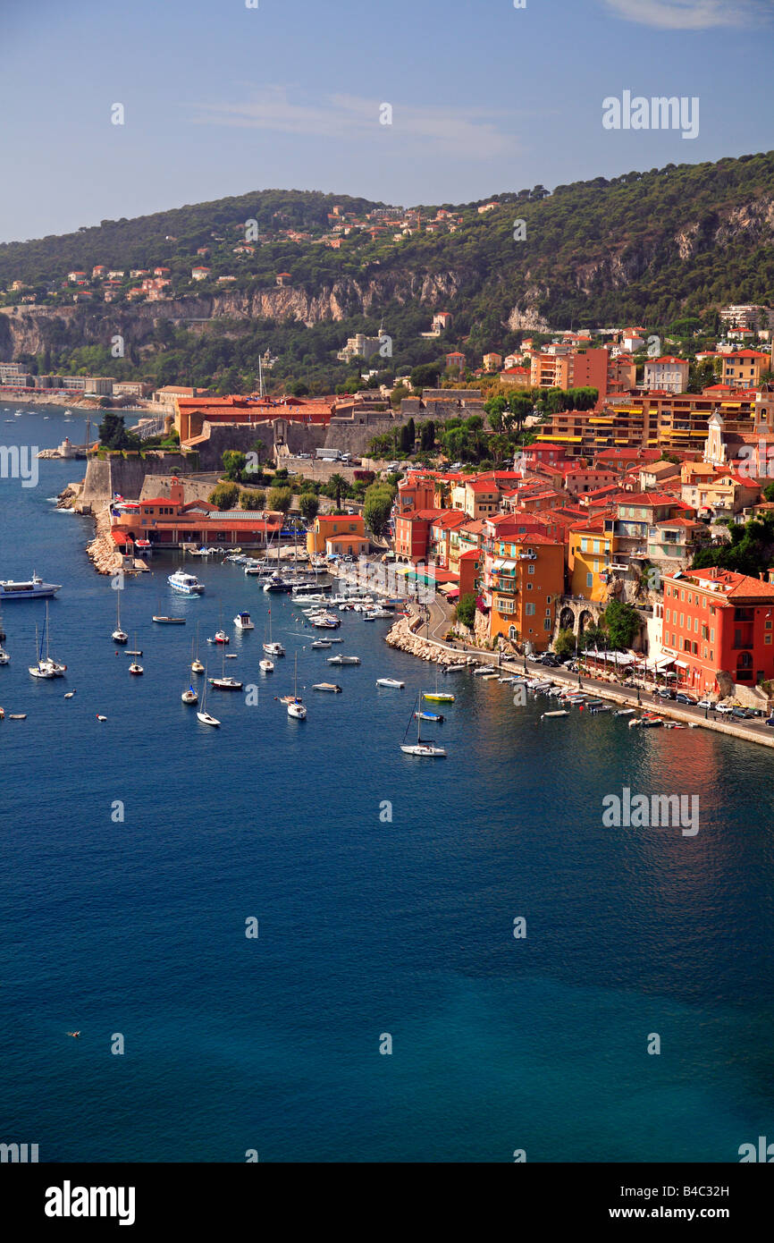 Hafen von Villefranche-Sur-Mer, Côte d ' Azur, Südfrankreich Stockfoto