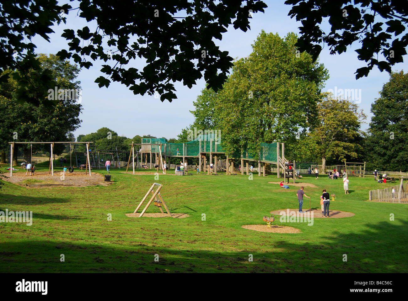 Kinderspielplatz, Penshurst Place and Gardens, Penshurst, Kent, England, Vereinigtes Königreich Stockfoto