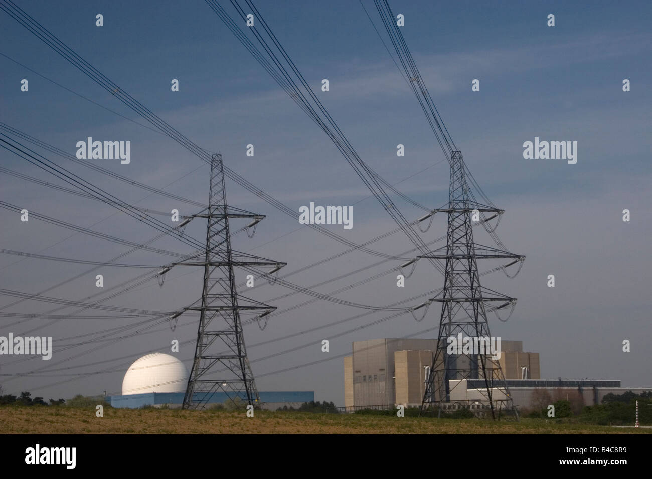 Kernkraftwerk Sizewell A & B, Suffolk England Stockfoto