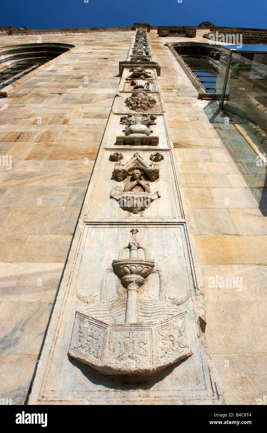 Außenseite des Duomo Como Lombardei Italien Stockfoto