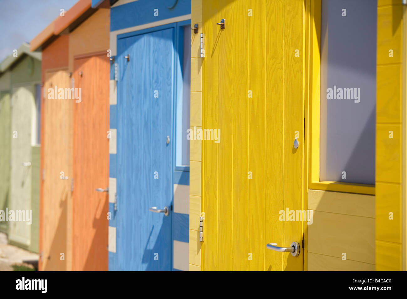 Strandhütten Stockfoto