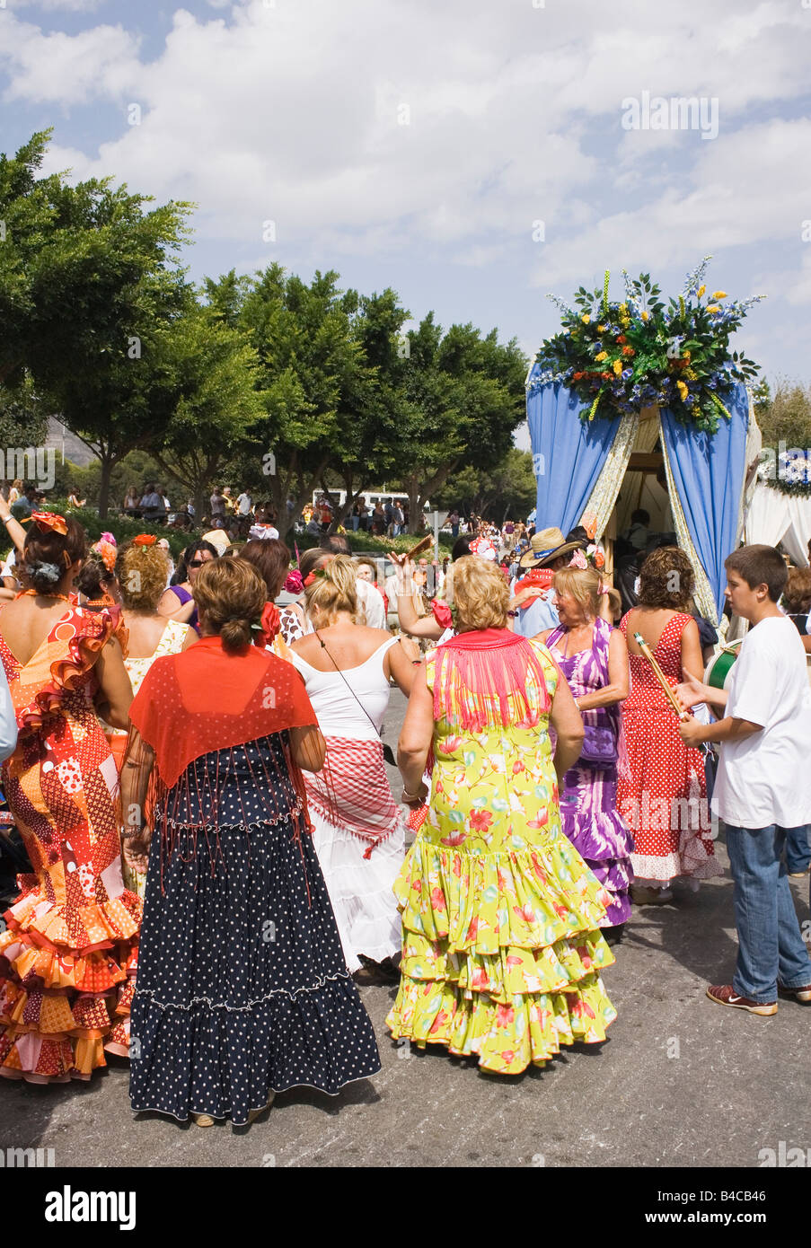 Torremolinos Costa del Sol Malaga Provinz Spanien Feria de San Miguel jährliche Romeria Stockfoto