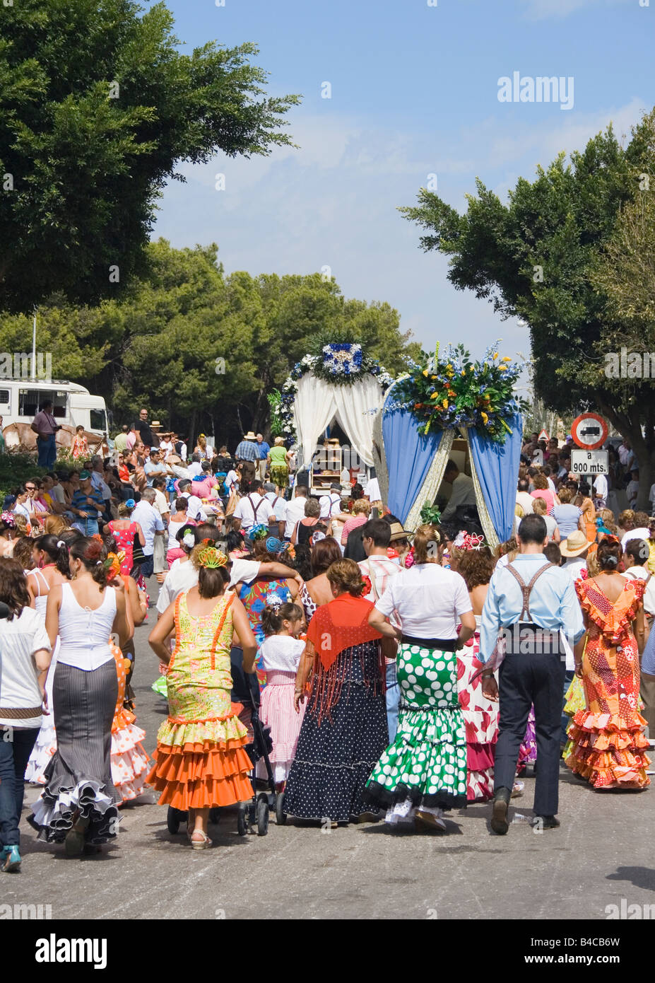 Torremolinos Costa del Sol Malaga Provinz Spanien Feria de San Miguel jährliche Romeria Stockfoto