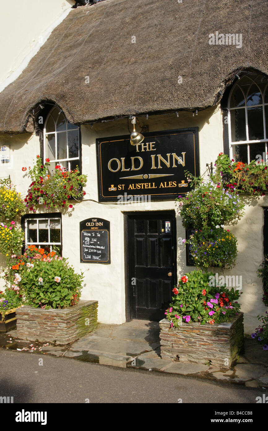 Der alte Inn Pub Mullion England Cornwall Stockfoto