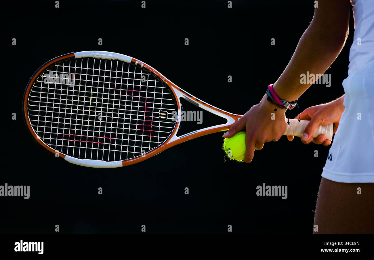 Tennis-Schläger-Spieler Vorbereitung auf Mission Stockfotografie - Alamy