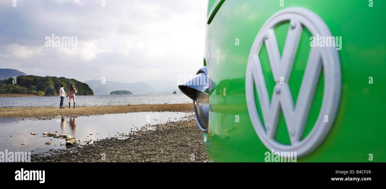 Camping am Camping und Caravan Club in Keswick am North Shore von Derwent Water 27. September 2008 Stockfoto