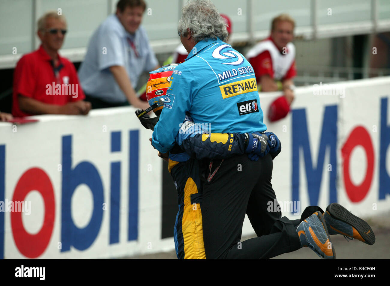 Motor Sport, Flavio Briatore und Fernando Alonso, Formel 1, Renault, Porträt Stockfoto