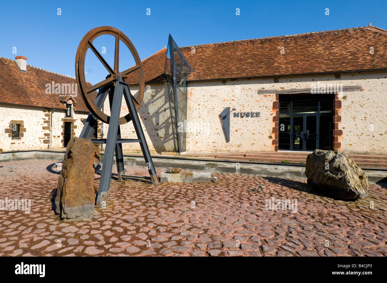 Bergbau-Archäologie-Museum, Chaillac, Indre, Frankreich. Stockfoto
