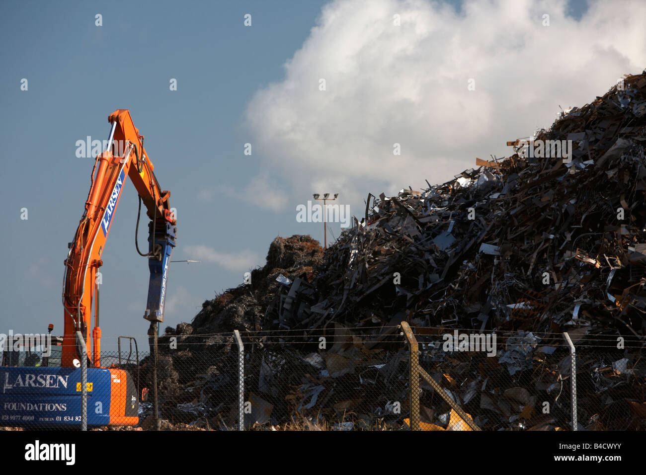 Schrott Metall recycling Facilty Belfast Hafen Belfast Nord-Irland, Vereinigtes Königreich Stockfoto