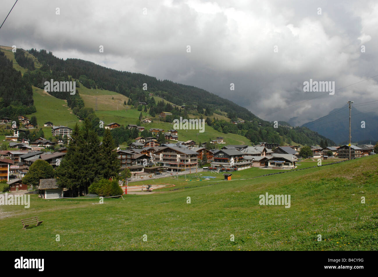 Les Gets Frankreich Stockfoto