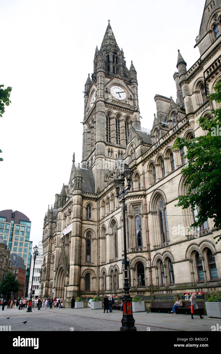 Juli 2008 - Manchester City Town Hall am Albert square Manchester England UK Stockfoto
