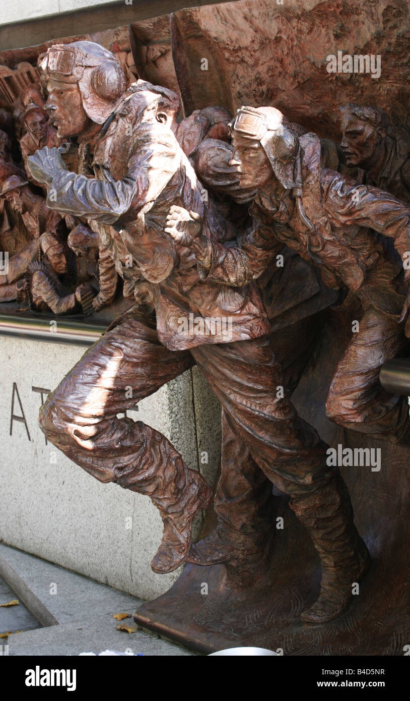 Battle of Britain Memorial Skulptur Victoria Embankment Westminster London Stockfoto