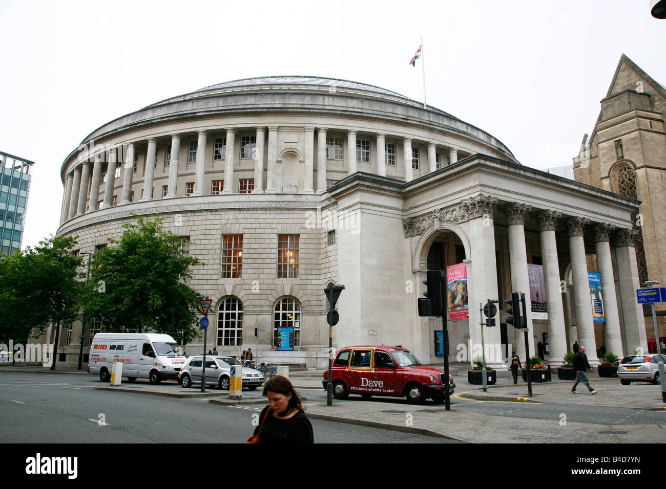 Aug 2008 - Zentralbibliothek Manchester England England Stockfoto