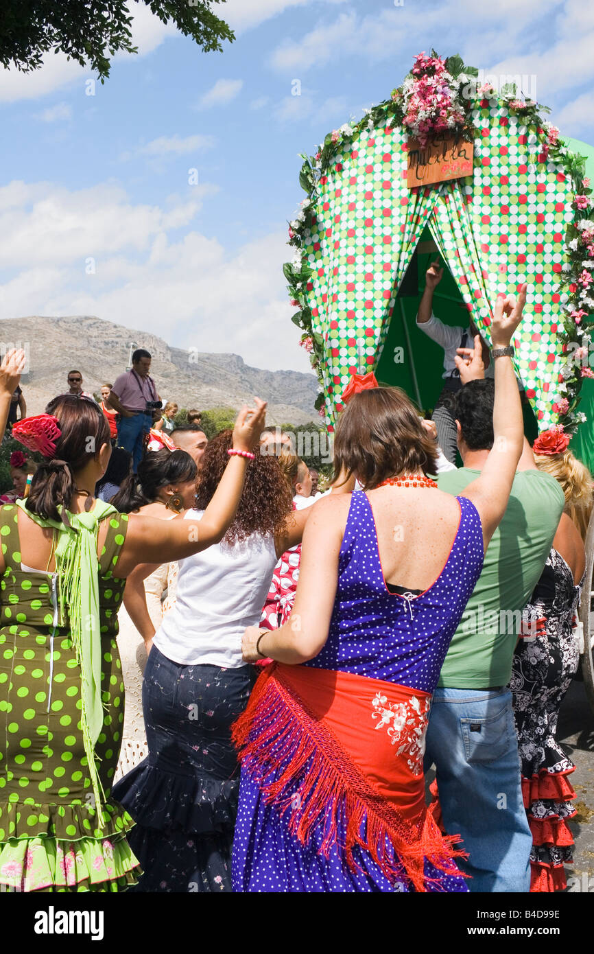 Torremolinos Costa del Sol Malaga Provinz Spanien Feria de San Miguel jährliche Romeria Stockfoto