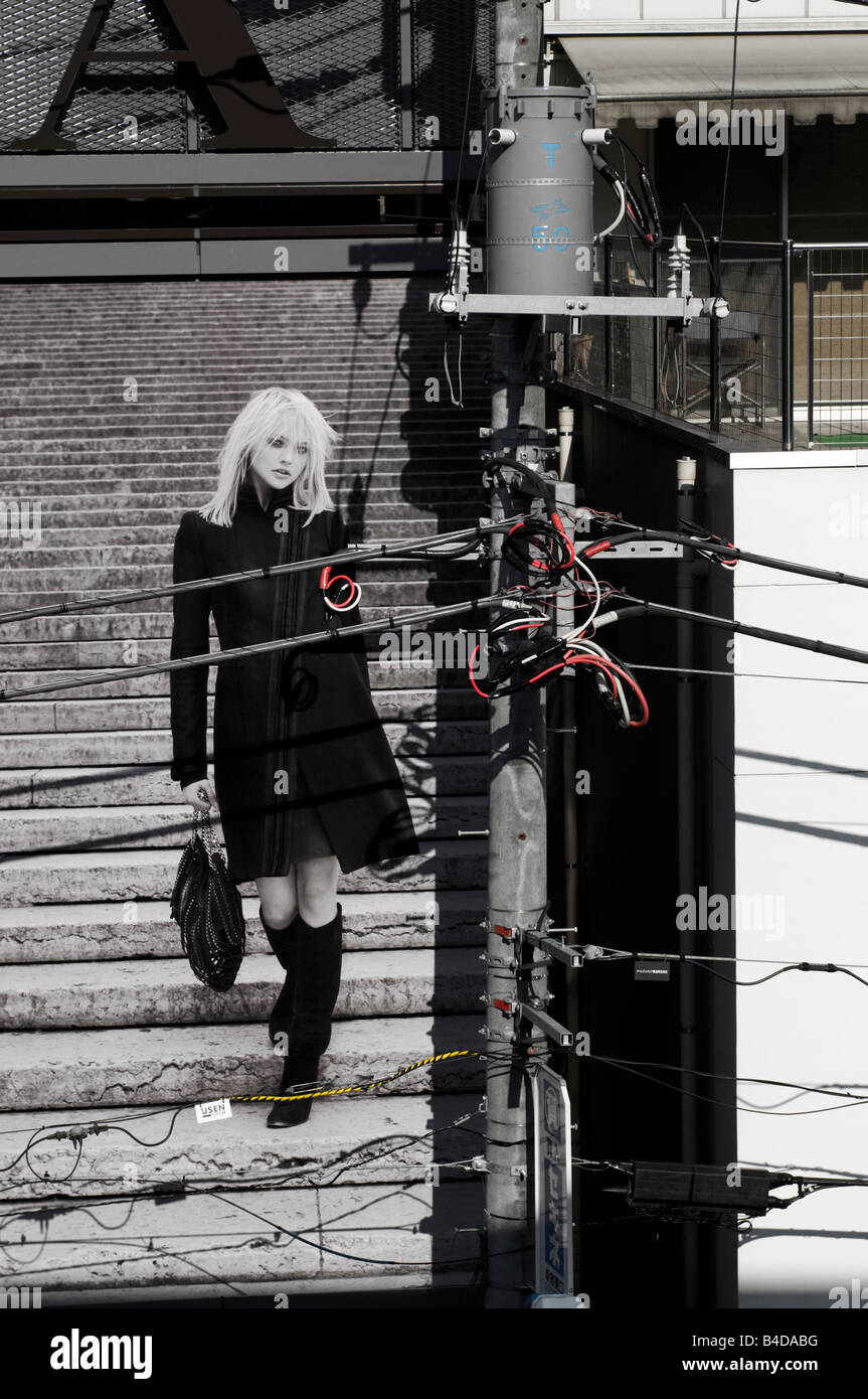 Strommast, Shinjuku-Tokio Stockfoto