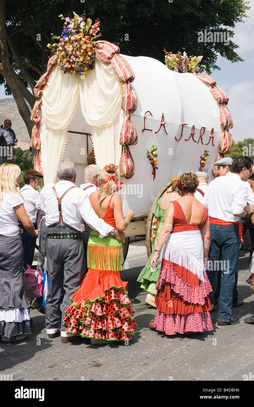 Torremolinos Costa del Sol Malaga Provinz Spanien Feria de San Miguel jährliche Romeria Stockfoto