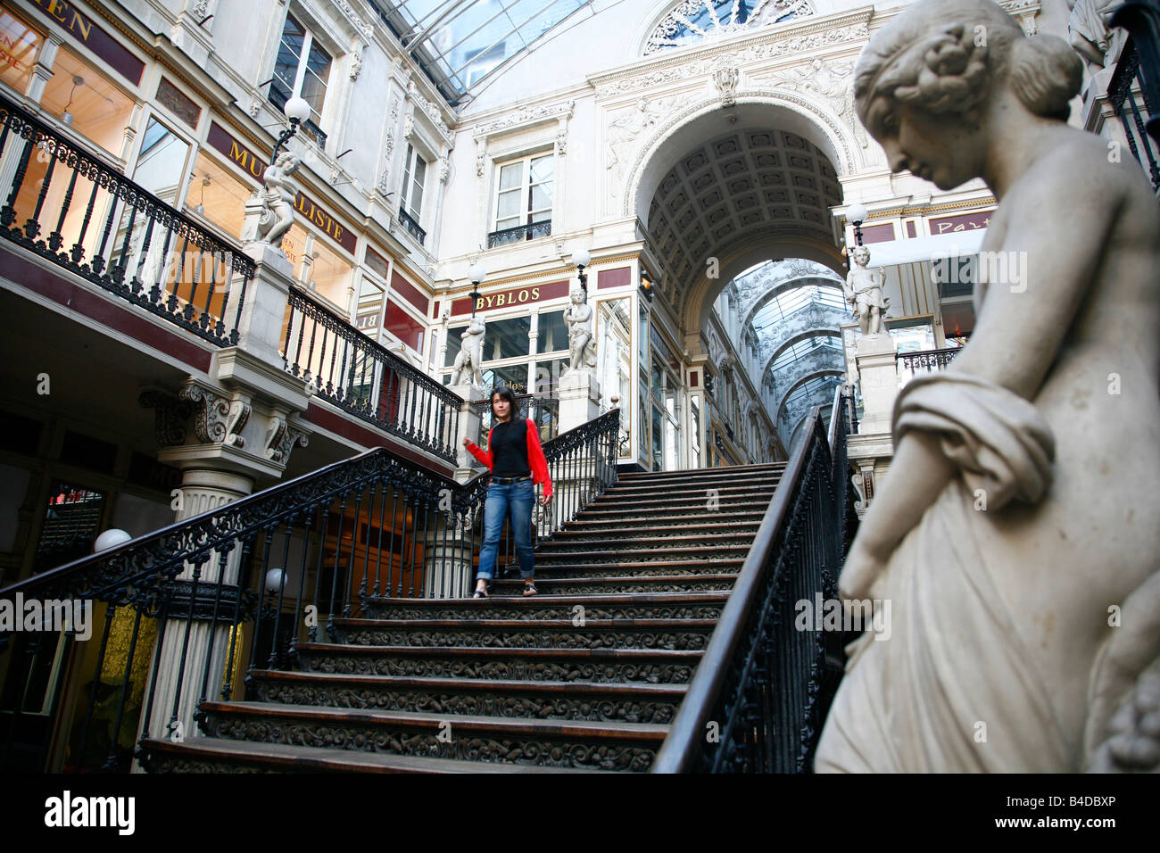 Juli 2008 - Passage Pommeraye Einkaufspassage aus dem 19. Jahrhundert Nantes Bretagne Frankreich Stockfoto