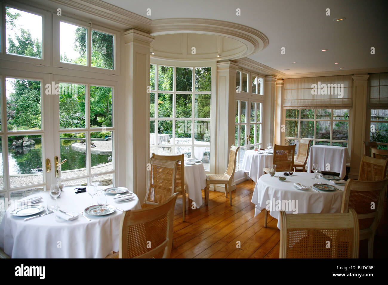Juli 2008-3 Michelin Sterne Restaurant Maison de Bricourt in Cancale Brittany France Stockfoto