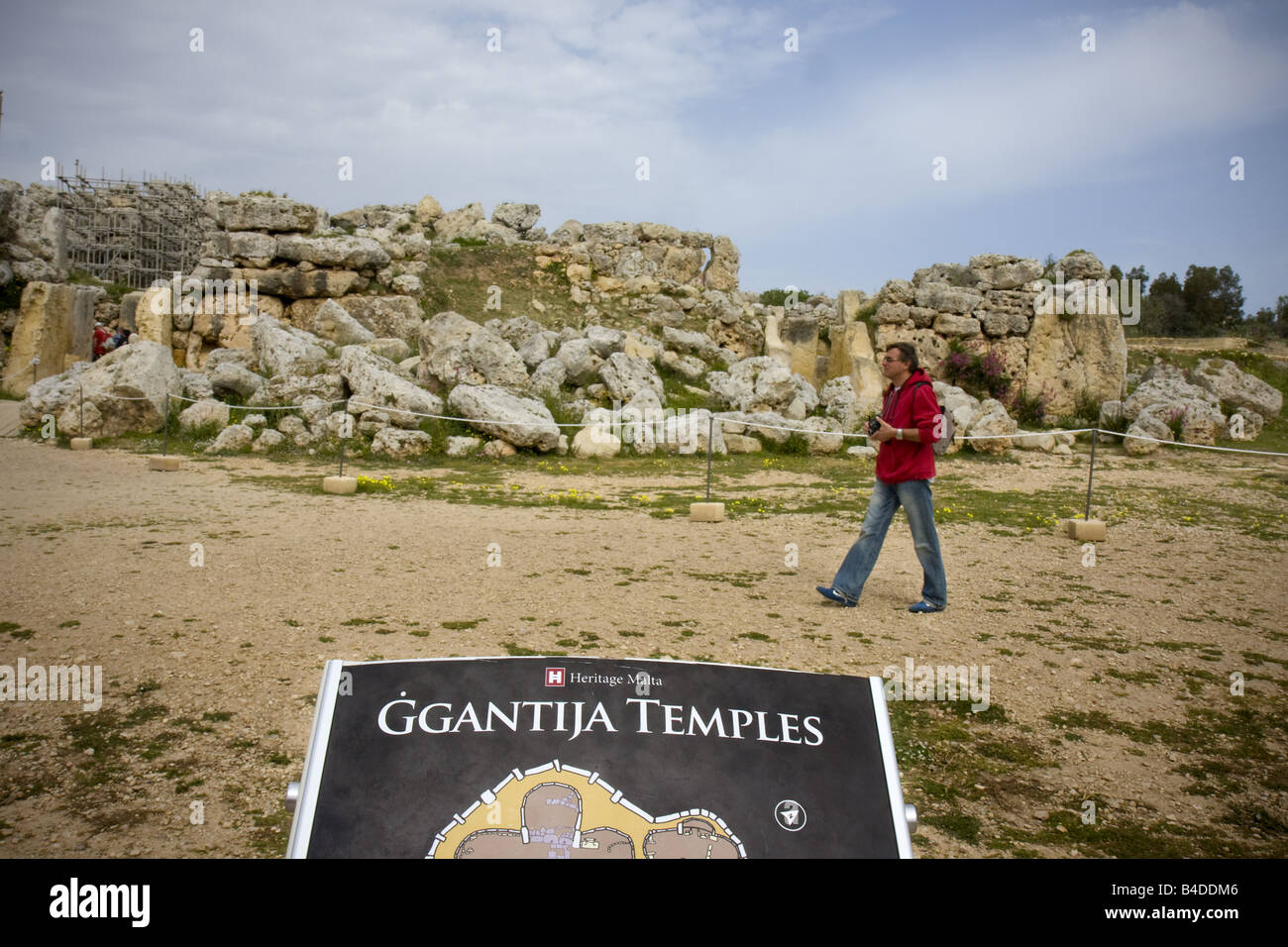 Ggantija Tempel Insel Gozo Malta Stockfoto