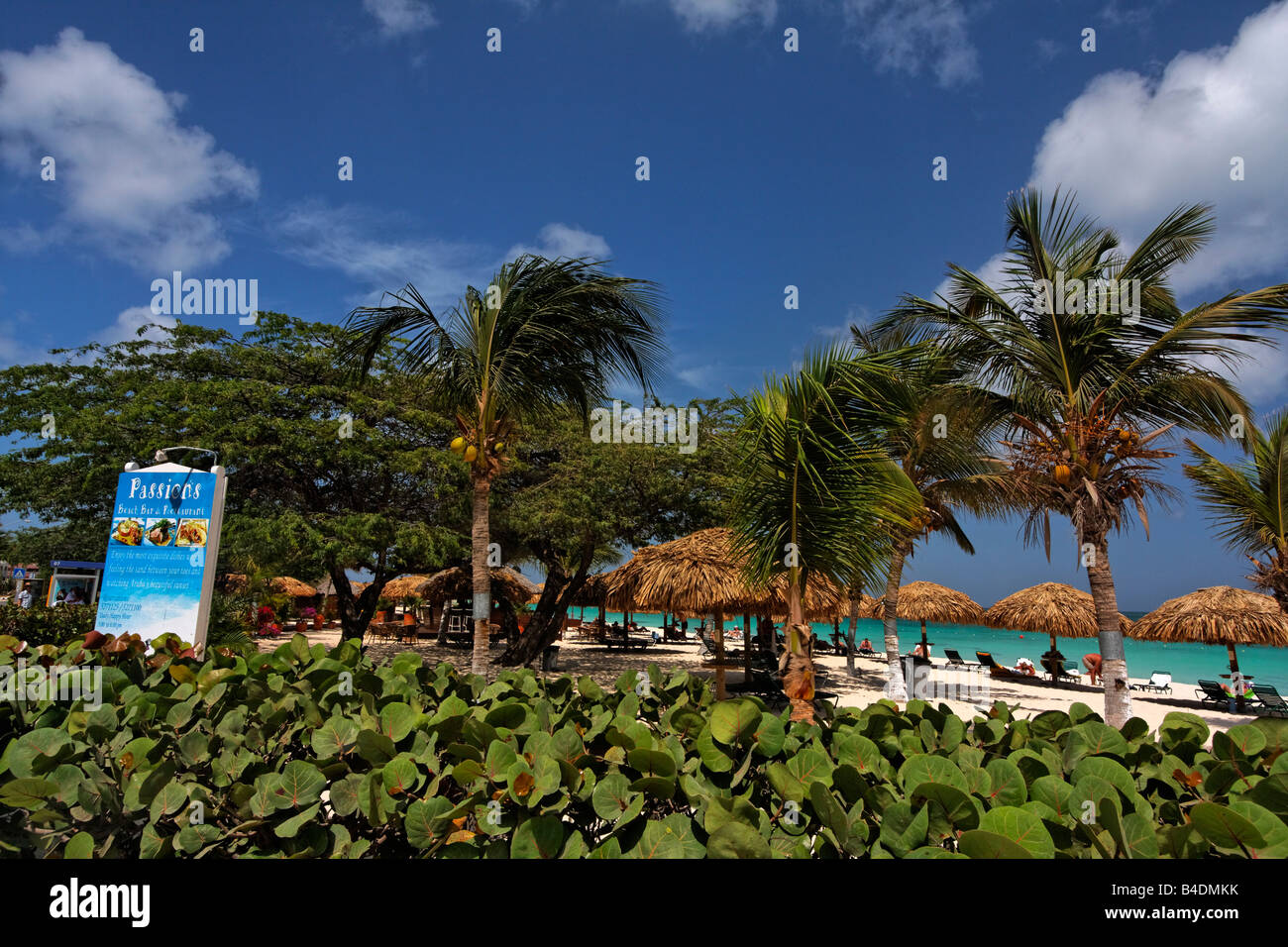 Aruba-Niederländische Antillen-Eagle beach Stockfoto