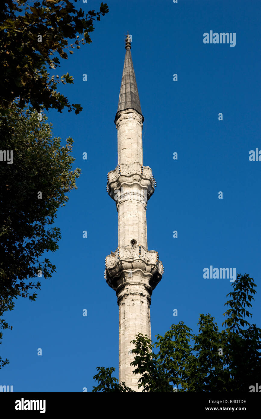 Minarett-Istanbul-Türkei Stockfoto