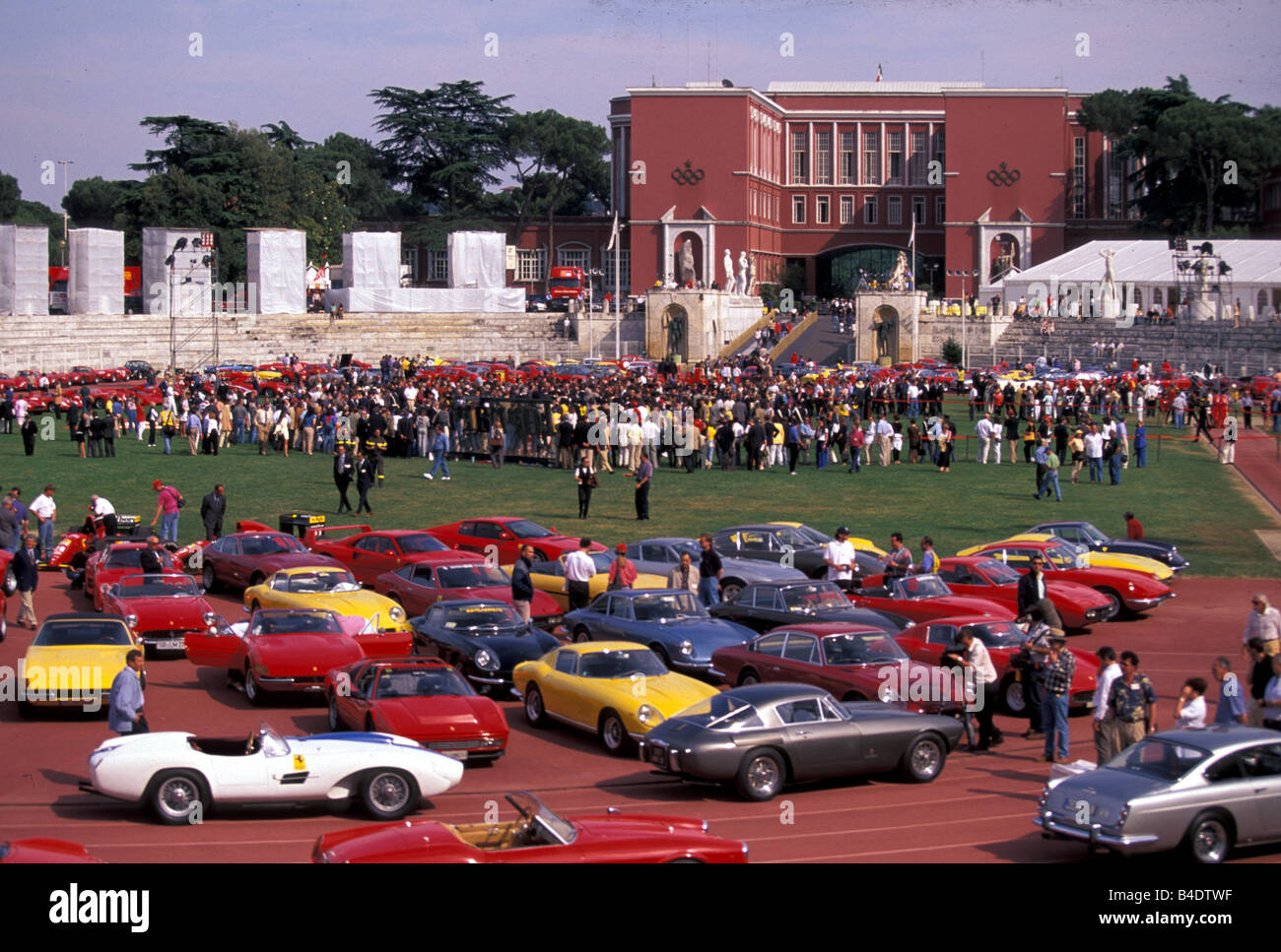Auto, Ferrari, Gruppe, Treffen von Ferrari Stockfoto