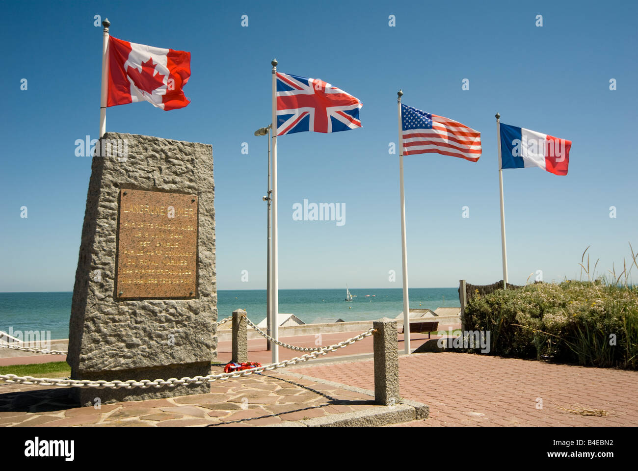 Operation Overlord Denkmal Langrune sur Mer Normandie Frankreich Stockfoto