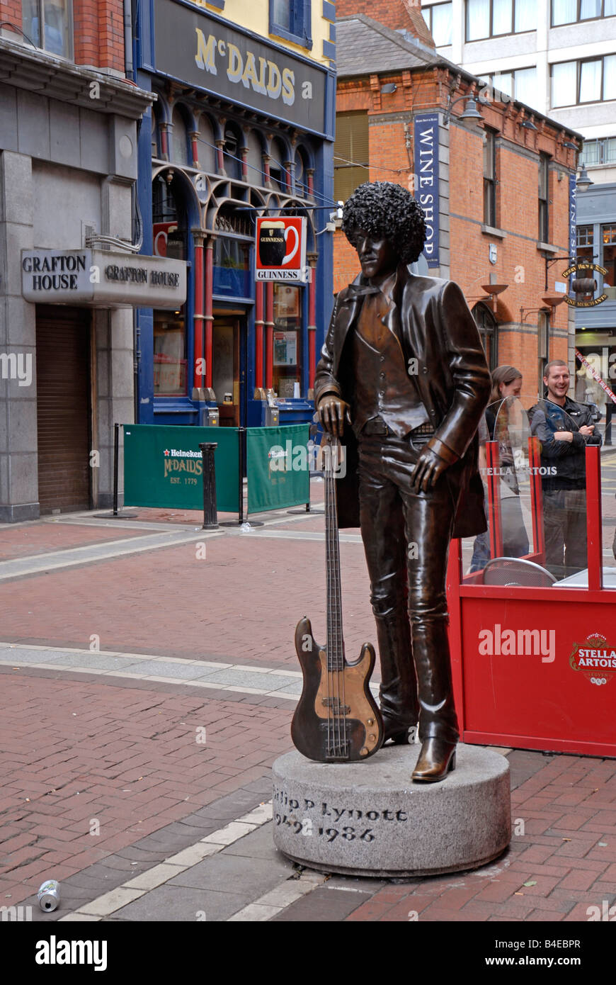 Philip P Lynott Sänger von The Thin Lizzy in der Nähe von Grafton Street Dublin Irland Stockfoto