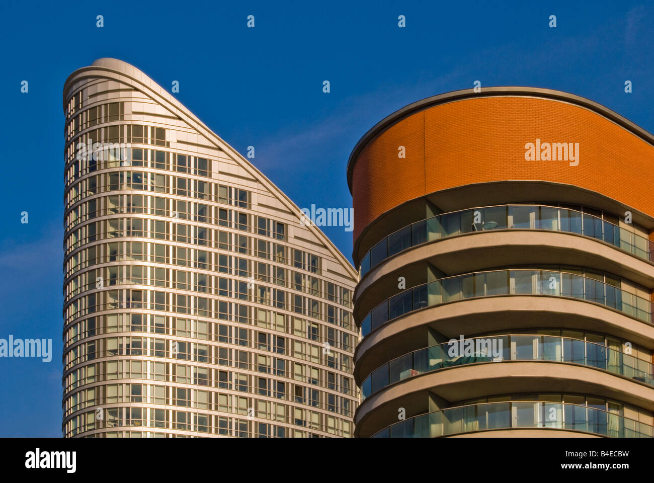 Ontario-Turm und New Providence Wharf, London Stockfoto