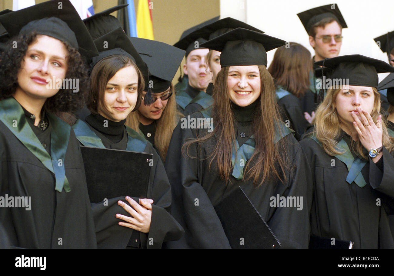 Absolventen der Handelshochschule Warschau Stockfoto