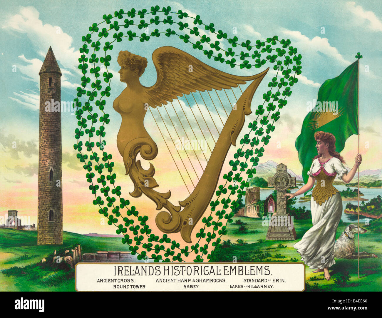 Irland s historische Wappen Stockfoto