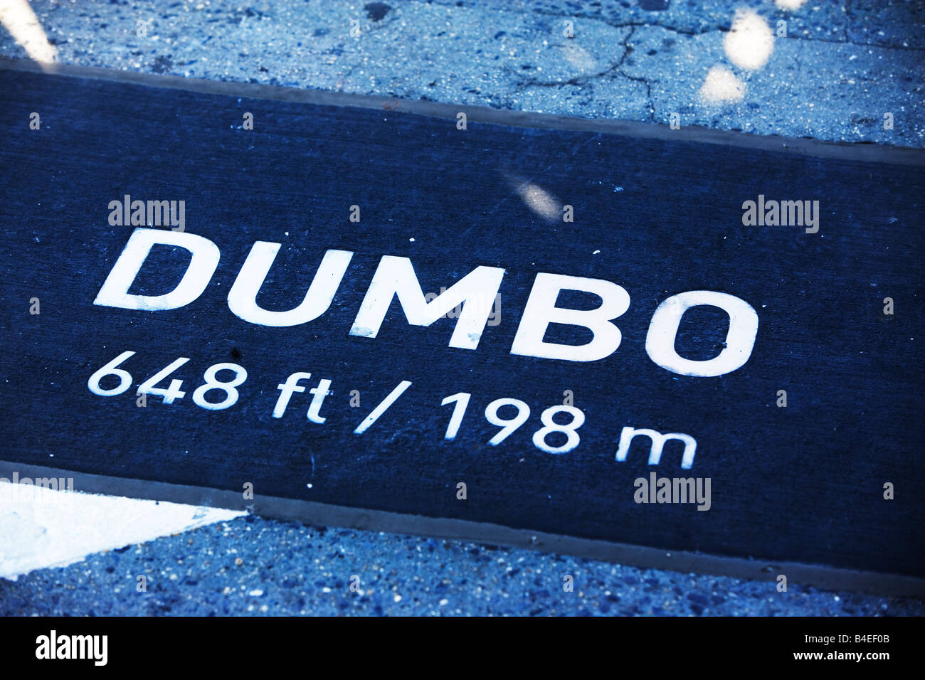 Dumbo, Brooklyn, Zeichen, New York Stockfoto