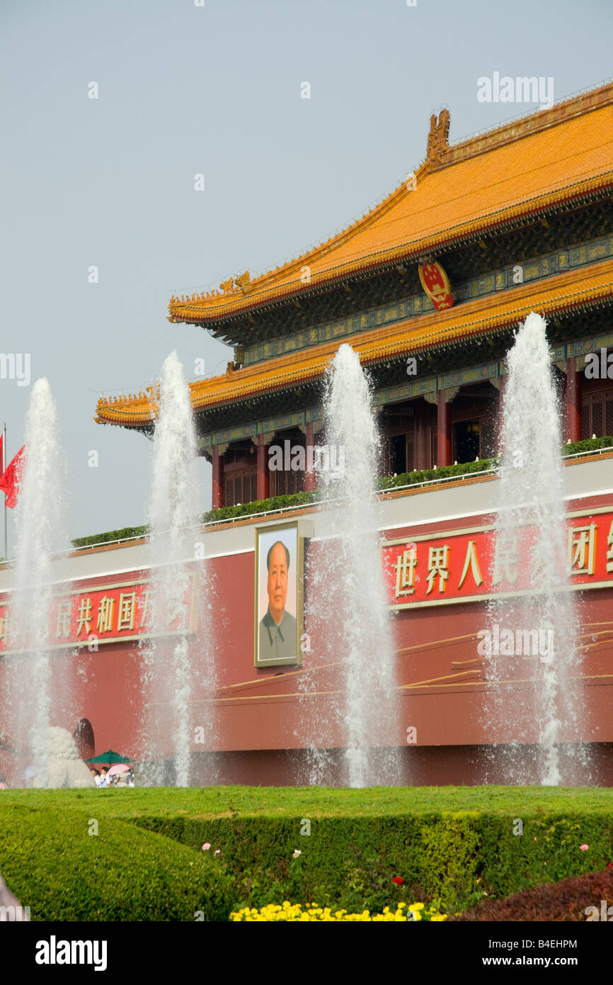 Das Tor des himmlischen Friedens, dem Tiananmen-Platz, Peking, China Stockfoto