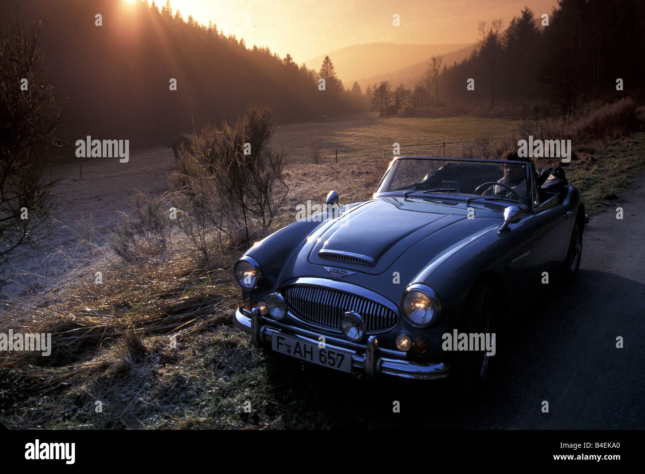 Auto, Austin Healey 3000 MK III, Cabrio, Oldtimer, Baujahr 1963-1968, dieses Auto Modell Jahr 1964, Silber, Cabrio Stockfoto