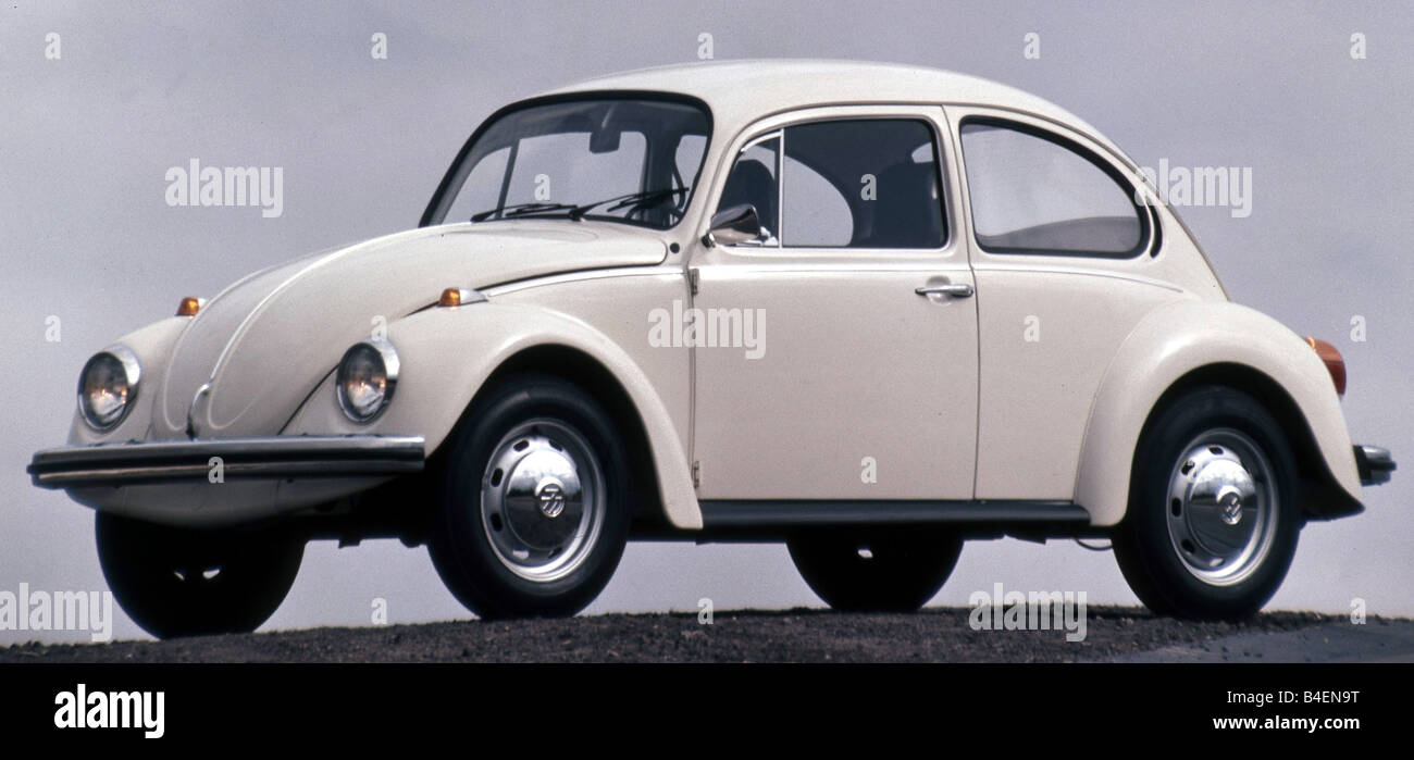 PKW, VW, Volkswagen, Käfer 1300, Modell Jahr 1965-1973, weiß, Oldtimer, Oldtimer, 1960er Jahre, sechziger Jahre, 1970er Jahre, 70er Jahre, stehend, Stockfoto