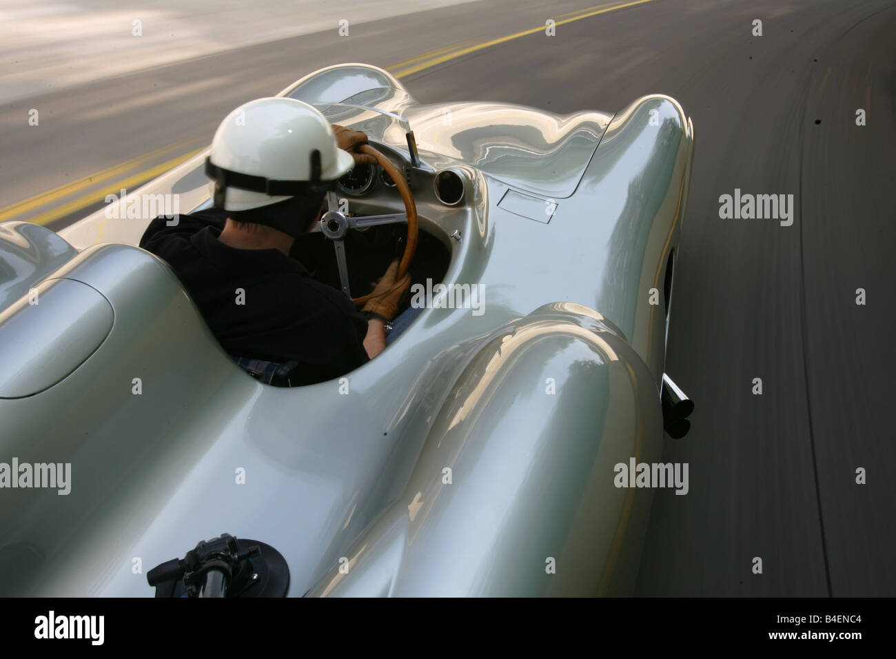 Auto, Mercedes W 196 Stromlinie, Baujahr 1954, Oldtimer, Rennwagen Auto, Silber, Vintage, 1950er Jahre, der fünfziger Jahre, racing, motor Spo Stockfoto